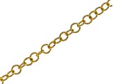 18k Gold Over Stainless and Stainless Steel Round and Oval Link Chain Total of 6 Meters
