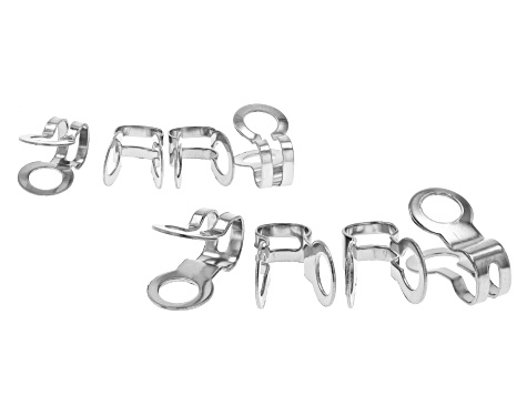 Stainless Steel Bead Chains and Bead Chain Ends with Rings in 4 Sizes appx  40 Pieces Total - JMKIT17608