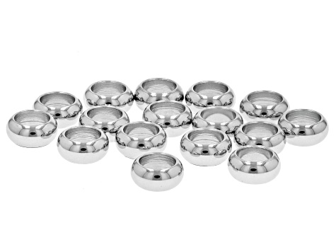 Stainless Steel Self Closing Clasp and Stainless Steel Spacer Ring appx 24 Total Pieces