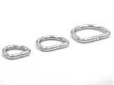 D Shape Closed Jump Rings in Stainless Steel in 3 Sizes appx 150 Total Pieces