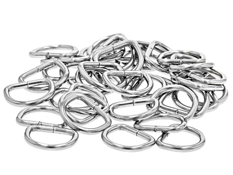 D Shape Closed Jump Rings in Stainless Steel in 3 Sizes appx 150 Total ...