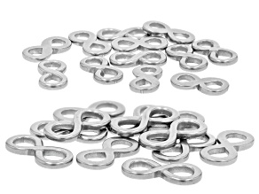 Infinity Connector Component in Stainless Steel in 2 Sizes appx 24 Total Pieces