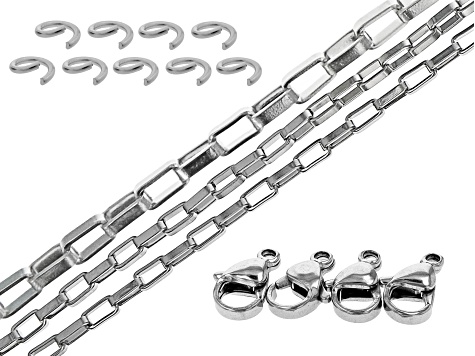  Fashion Month Women 4mm Stainless Steel Channel Set