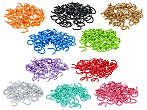 Color Coated Iron Open Jump Rings Set of appx 600 Pieces in Total