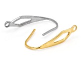 18k Over Stainless Steel and Stainless Steel open Design Ear Wire with Closed Jump Ring Set of 100