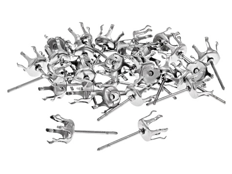 300 Pieces Stainless Steel Butterfly Earring Backs (Silver 6x4.5mm)