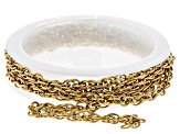 18K Gold over Stainless Steel Unfinished Rope Chain in 3 Sizes appx 3m Total with Findings