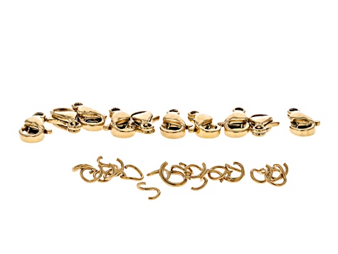 18k Gold over Stainless Steel Unfinished Round Flat  Chain in 3 Sizes appx 6m Total with Findings