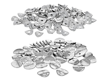 Picture of Base Metal Wavy Donut Shape Spacer Beads in 2 sizes appx 150 Total