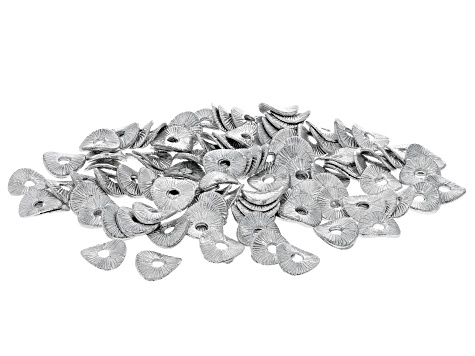Base Metal Wavy Donut Shape Spacer Beads in 2 sizes appx 150 Total