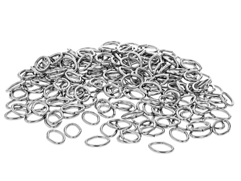 Stainless Steel Oval Jump Rings in 6 Sizes