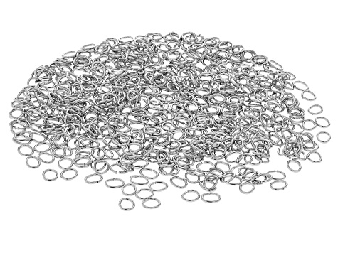 Stainless Steel Oval Jump Rings in 6 Sizes