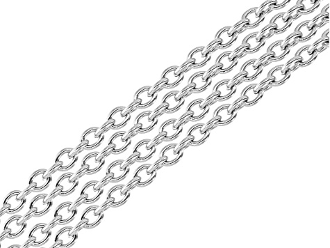 Stainless Steel Cable Chain Set of 24 with Lobster Clasps and Jump ...
