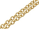 18K Gold over Stainless Steel Cable Chain Necklaces with Lobster Clasps and Jump Rings in 4 Lengths