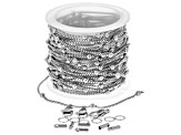 Unfinished Stainless Steel Bead Station Box Chain appx 5m and Findings
