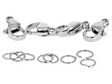 Unfinished Stainless Steel Round Polished Link Chain appx 4m and Stainless Steel Findings