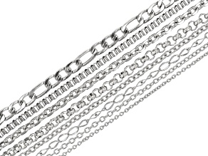 Stainless Steel Finished Chain Set Approximately 18" with 2" Extender Set of 8