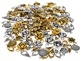 Antiqued Gold and Silver Tone Connectors in 4 Styles Total of appx 200 Pieces