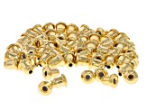 18k Gold over Stainless Steel and Stainless Steel Disk Post Earrings and Bullet Earring Backs