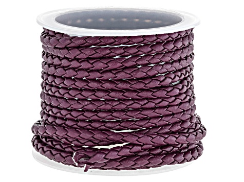 Faux Leather Round Twist Texture Cord appx 3mm in Red, Purple, Green