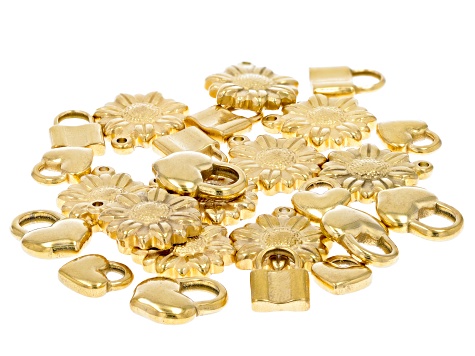 Pendant Kit in 18K Gold Over Stainless Steel 25 Pieces Total