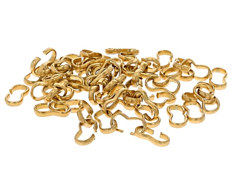 Link Connectors Appx 7.5 x 1.2mm in Stainless Steel & 18k Gold Over Stainless Steel 200 Pieces