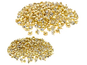 Clear Crystal Dangle Component Kit in Gold Tone Includes Appx 3mm & 6mm Appx 500 Pieces Total
