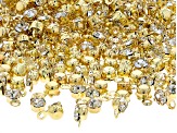 Clear Crystal Dangle Component Kit in Gold Tone Includes Appx 3mm & 6mm Appx 500 Pieces Total