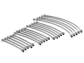 Stainless Steel Assorted mm Curved Tube Set of 20 with 1.5mm Hole