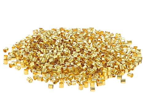 Brass Crimp Tube Beads 1.5x1.5mm & 2x2mm in Assorted Tones