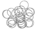 Large Silver Tone Open Jump Ring Kit in Assorted Textures - JMKIT1874 | JTV