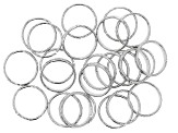 Large Silver Tone Open Jump Ring Kit in Assorted Textures