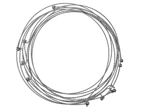 Stainless Steel Wire Collar Kit in 2 Textures Each Approximately 17" in Length
