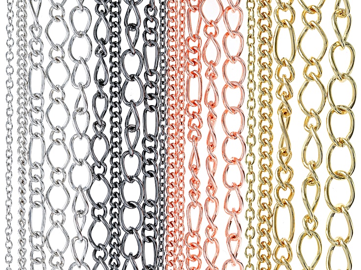 Unfinished Chain Kit of 20 in Assorted Styles and Tones