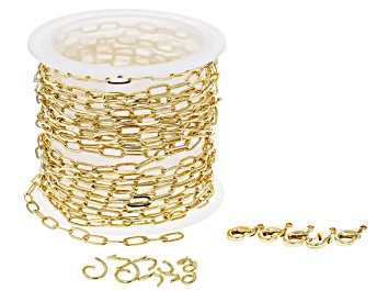 WIRE WRAPPING KIT 20 GAUGE SQUARE AND 1/2 ROUND GOLD COLOR - JSKIT0597