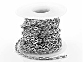 Assorted Chain Set of 3 in Silver Tone appx 15 Meters Total