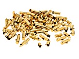 Gold Plated Stainless Steel Crimp End Tubes in 5 Sizes Appx 90 Pieces