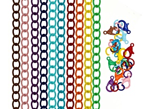 Multi-Color Unfinished Chain Sets, Jump Rings, and Clasp Set.