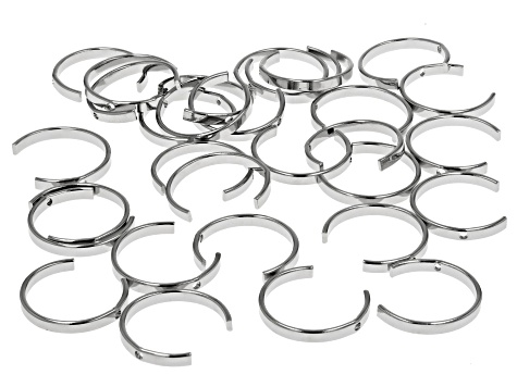 Silver Tone 19mm & 23mm C-Rings Set of 60