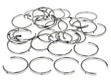 Silver Tone 19mm & 23mm C-Rings Set of 60