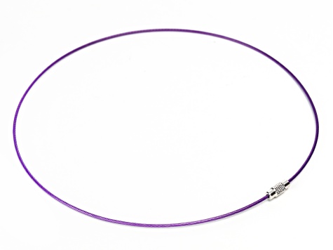 Multicolor Stainless Steel Cable Necklace Approximately 18