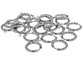 Stainless Steel Round Huggie Lever Backs with Jump Ring appx 22 pcs total