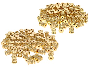 Gold Tone Spacer Bead in Two Sizes Set of 150