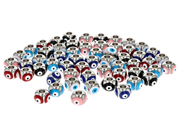 Picture of Multicolor 8mm Eye Spacer Bead Set of 60