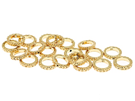 Gold Tone 10.5mm & 12.5mm Round Bead Frame Set of 70