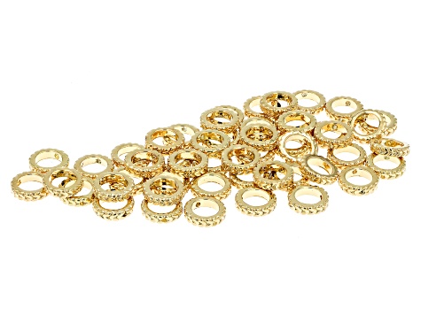 Gold Tone 10.5mm & 12.5mm Round Bead Frame Set of 70