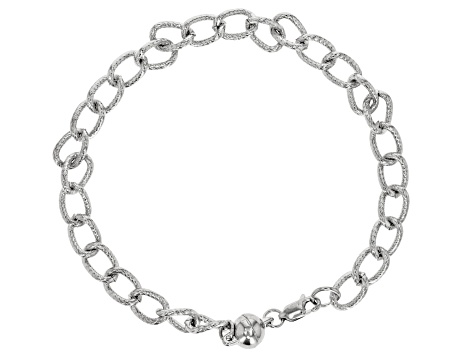 Silver Tone Assorted Charm Bracelets Set of 10 - JMKIT2026 | JTV