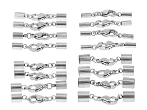 Stainless Steel Lobster Clasps & End Caps Set of 24