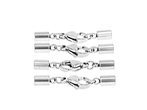 Stainless Steel Lobster Clasps & End Caps Set of 24