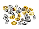 18k Gold Plated Stainless Steel & Stainless Steel U Shaped Earrings Set of 30